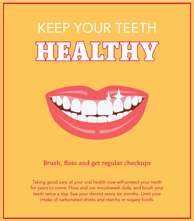 Keep your teeth healthy PSA